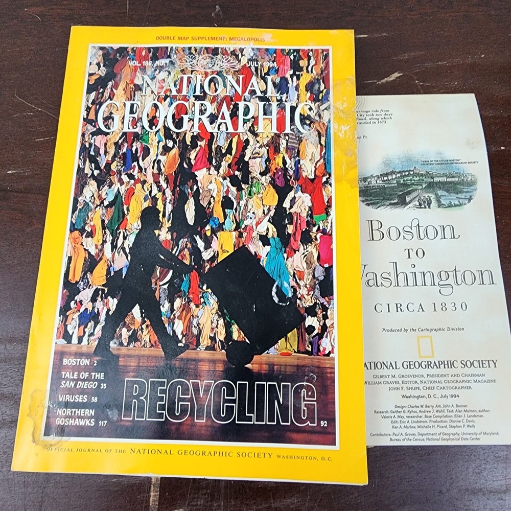 National Geographic Magazine July 1994 With Insert